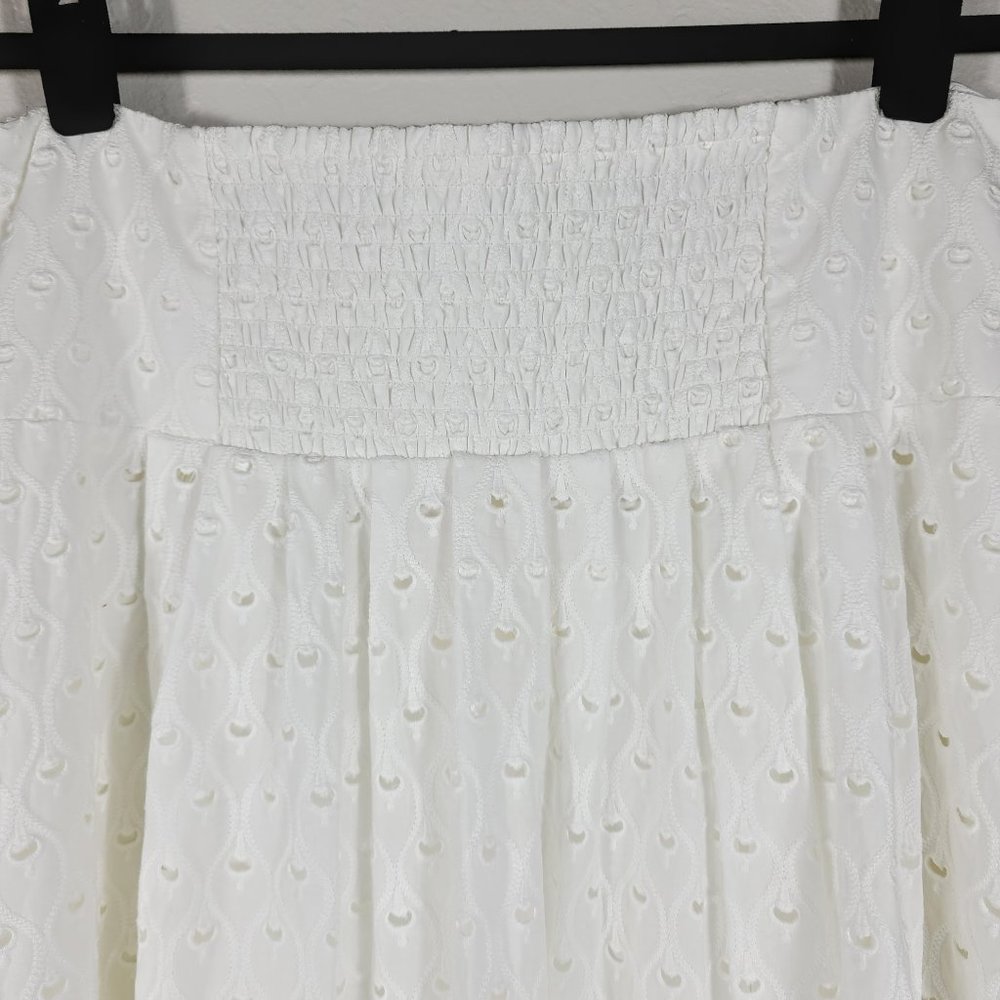 Maeve Button-Front Eyelet Lined Midi Skirt NEW - Picture 7 of 10